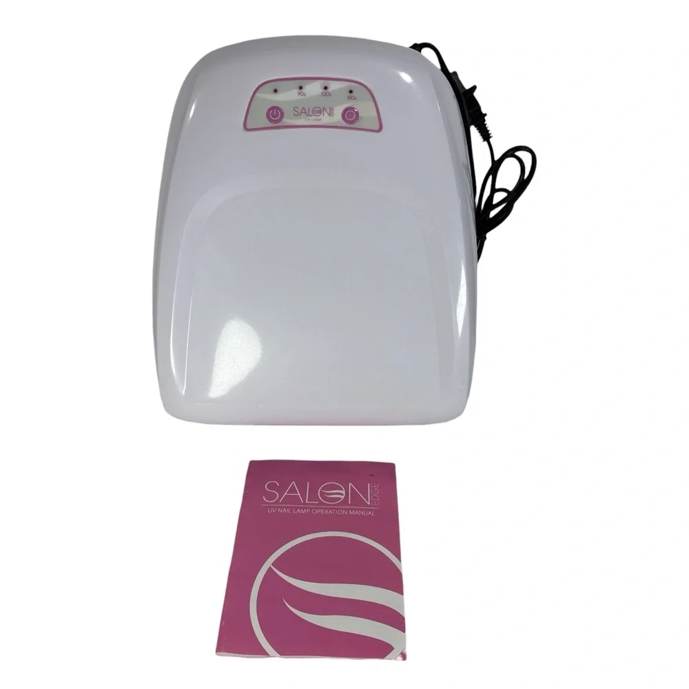 Salon Edge 36 Watt UV Curing Lamp Acrylic Gel Nail Dryer Light Timer - White